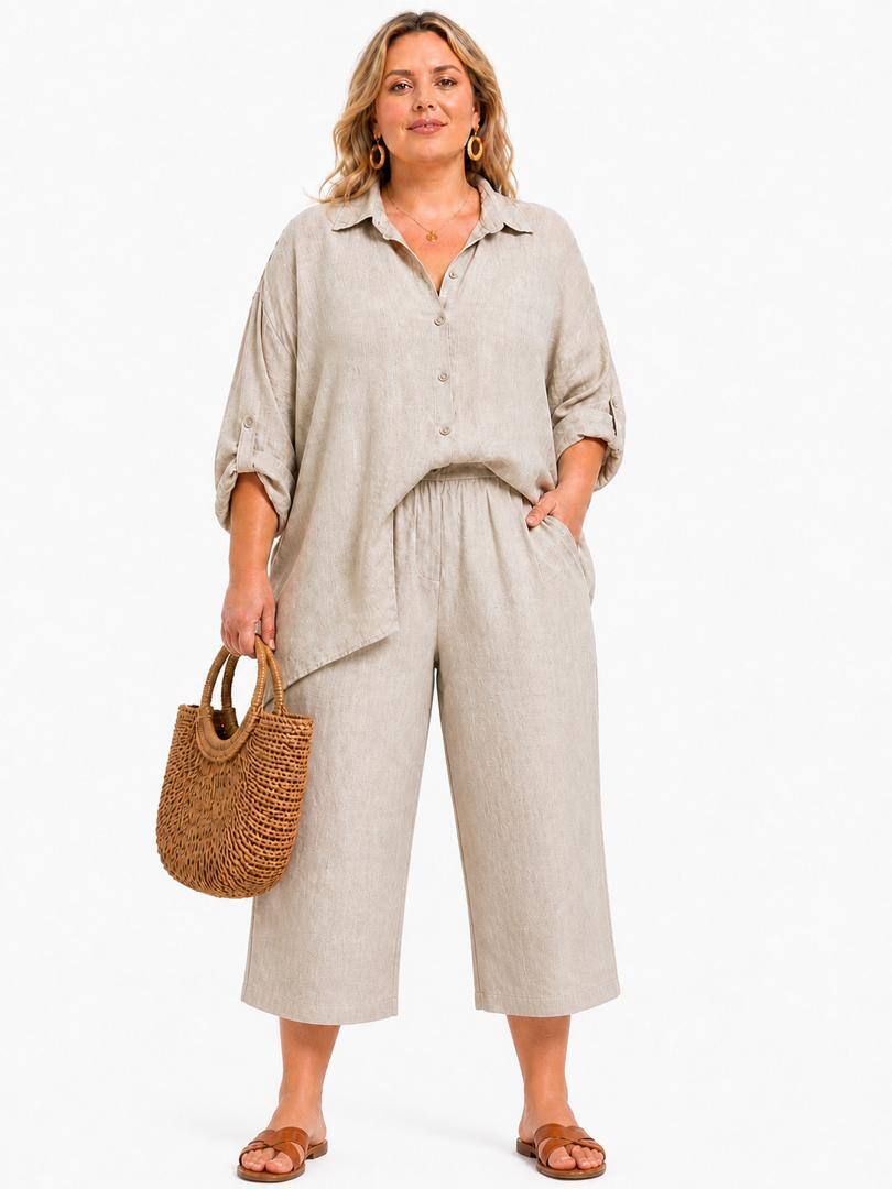 Großhändler NEW & CO - Fließende 7/8-Hose AUS 100% LEINEN