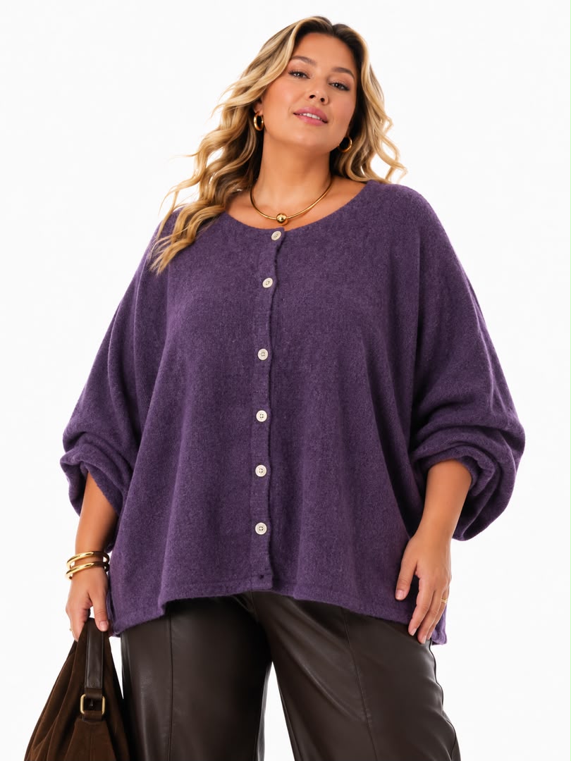 Grossista NEW & CO - Cardigan oversize con maniche a palloncino Grossista NEW & CO - Cardigan oversize con maniche a palloncino