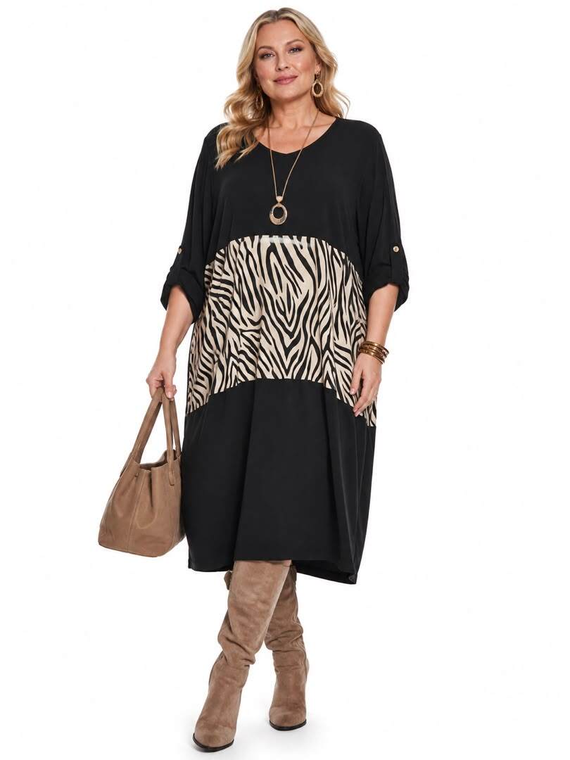 Grossiste NEW & CO - Robe tunique Zèbre Élégance