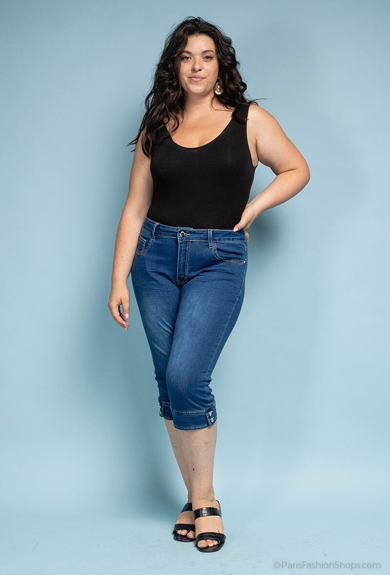 Wholesaler New Lolo - Jean bermuda shorts with buttons