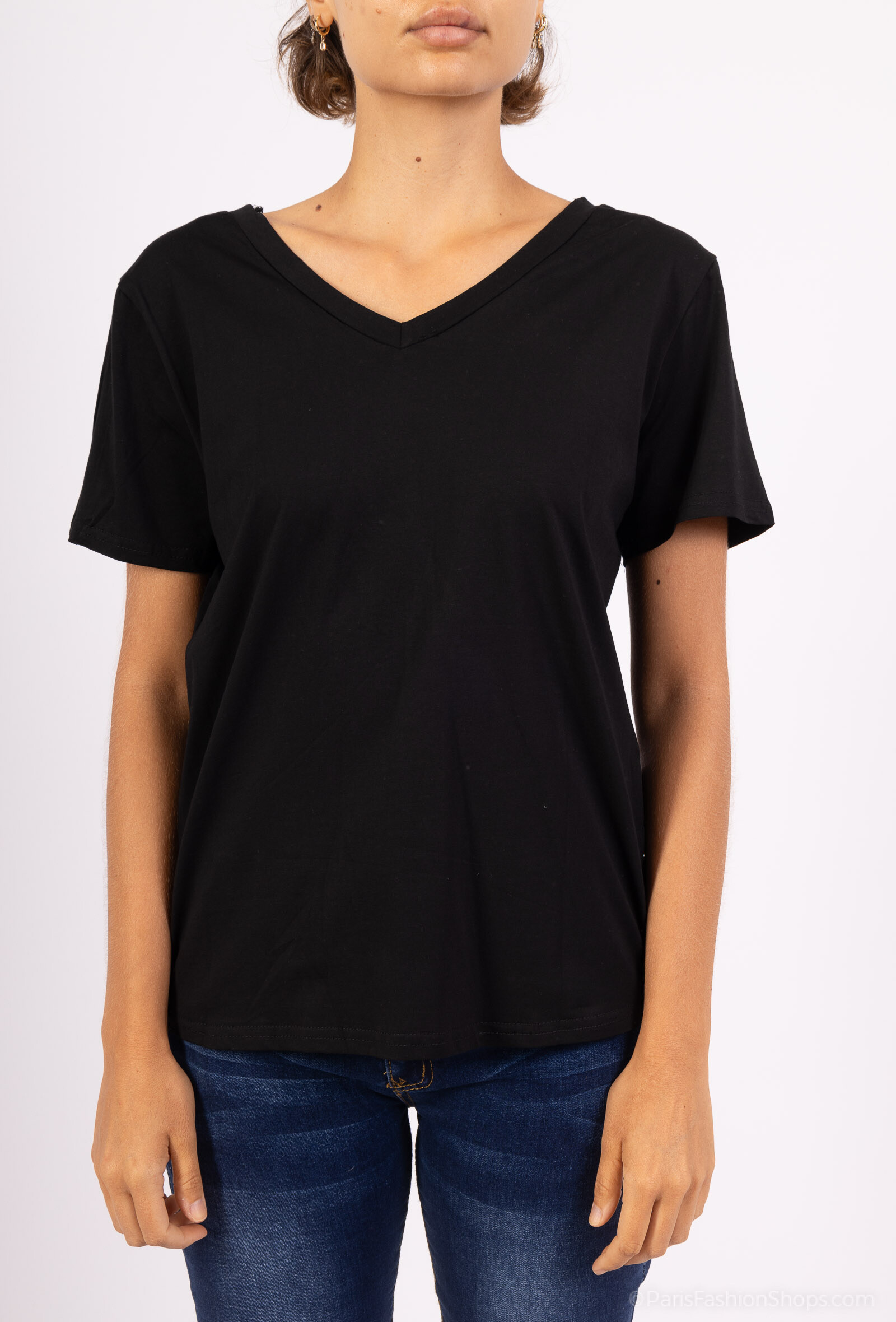 Grossiste New Lolo - T SHIRT AVEC AUCUN DE MOTIF DOS NUS COULEUR NOIR ET BLANC