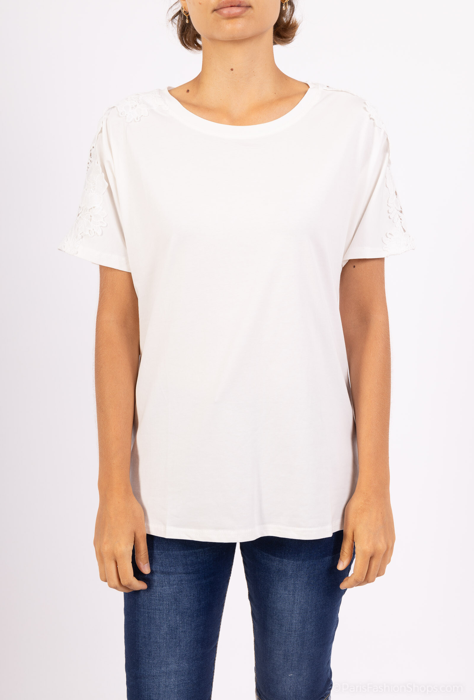 Grossiste New Lolo - T SHIRT AVEC AUCUN DE MOTIF COULEUR NOIR ET BLANC