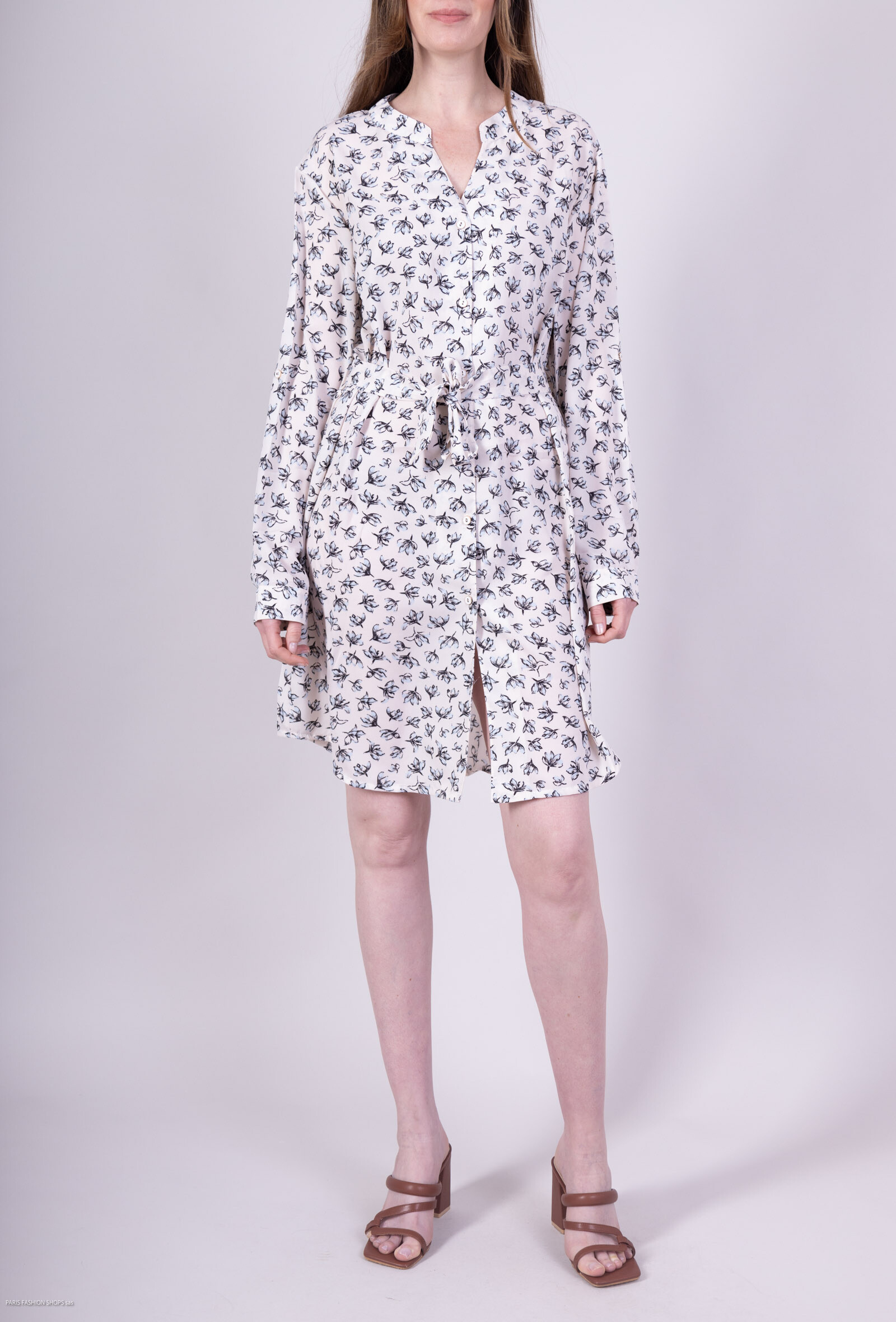 Wholesaler New Lolo - Short dress tunic with flower patterns