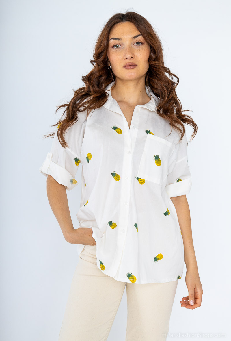 Grossiste New Sensation - CHEMISE IMPRIMÉE AVEC ANANAS