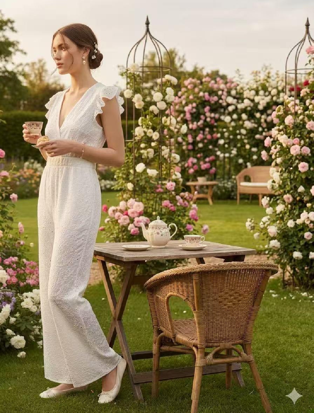 Wholesaler New Sensation - Crochet jumpsuit with eyelet embroidery