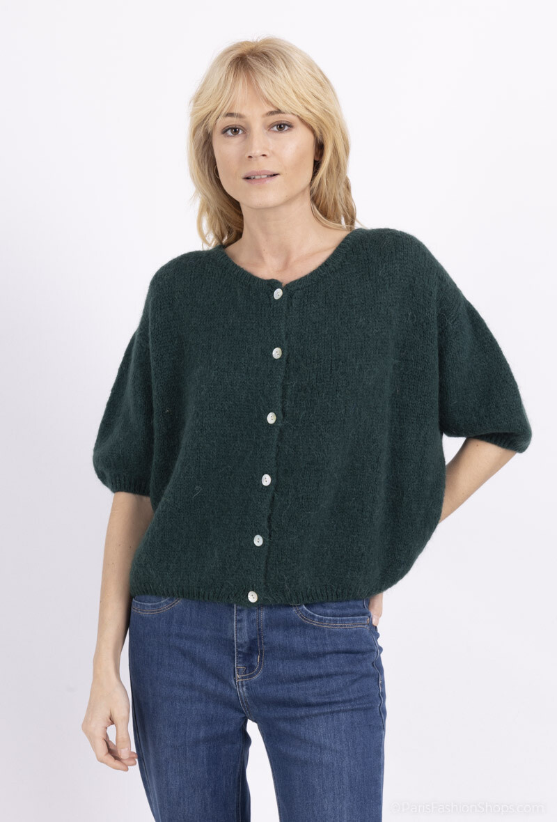 Grossiste New Sensation - PULL GILET EN MANCHES COURTS
