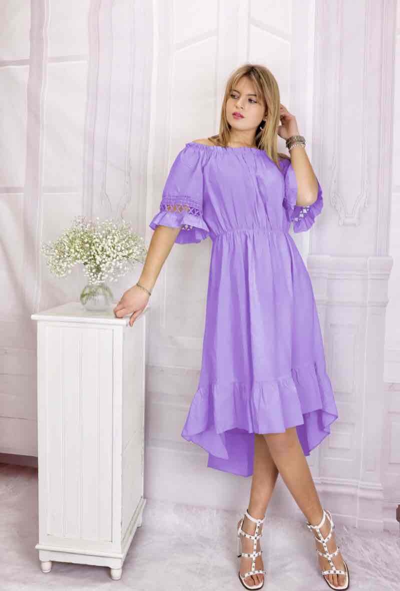 Mayorista New Sensation - Vestido de viscosa desteñido.