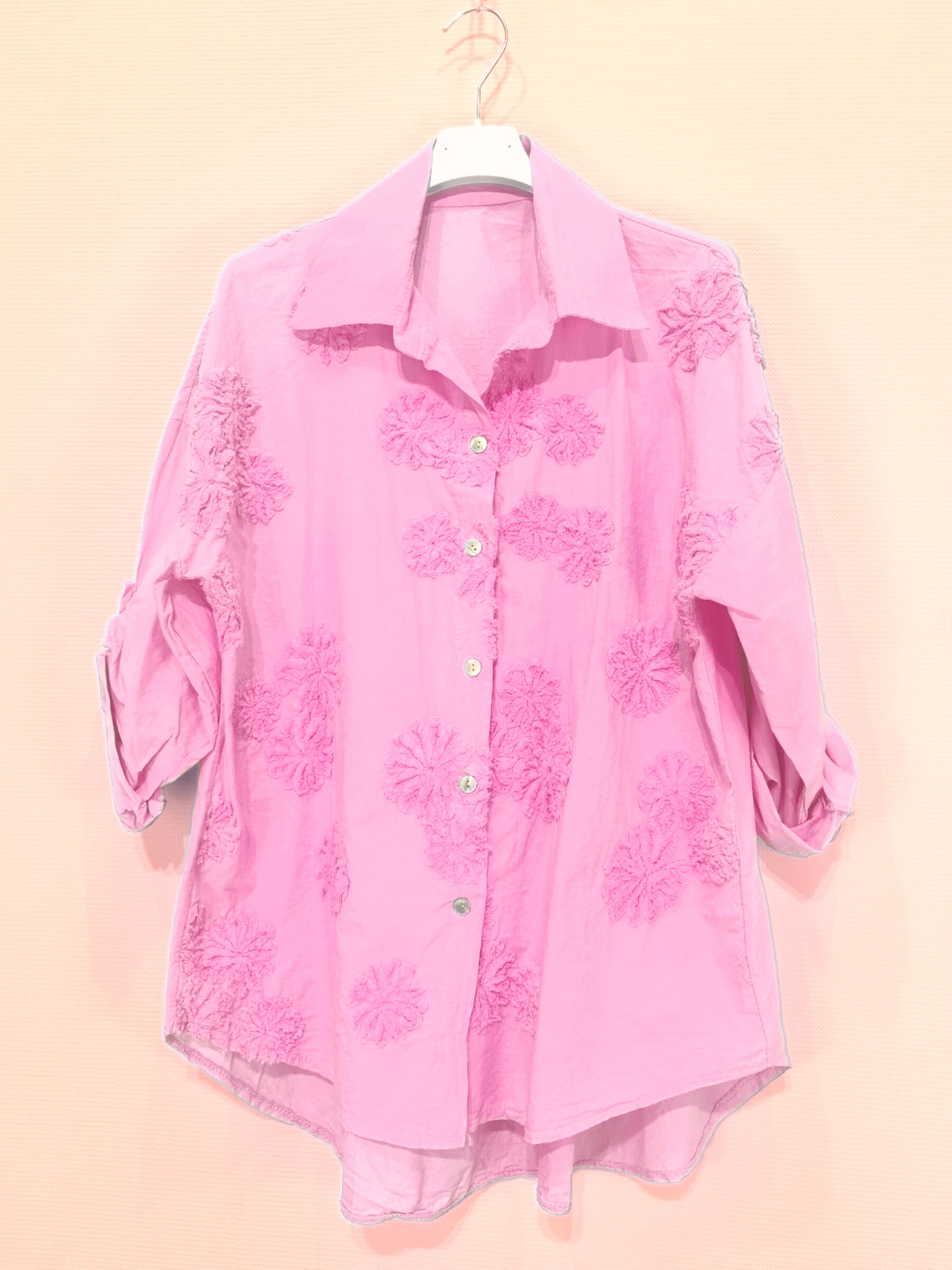 Grossiste New Sunshine - Chemise Brodée manches 3/4