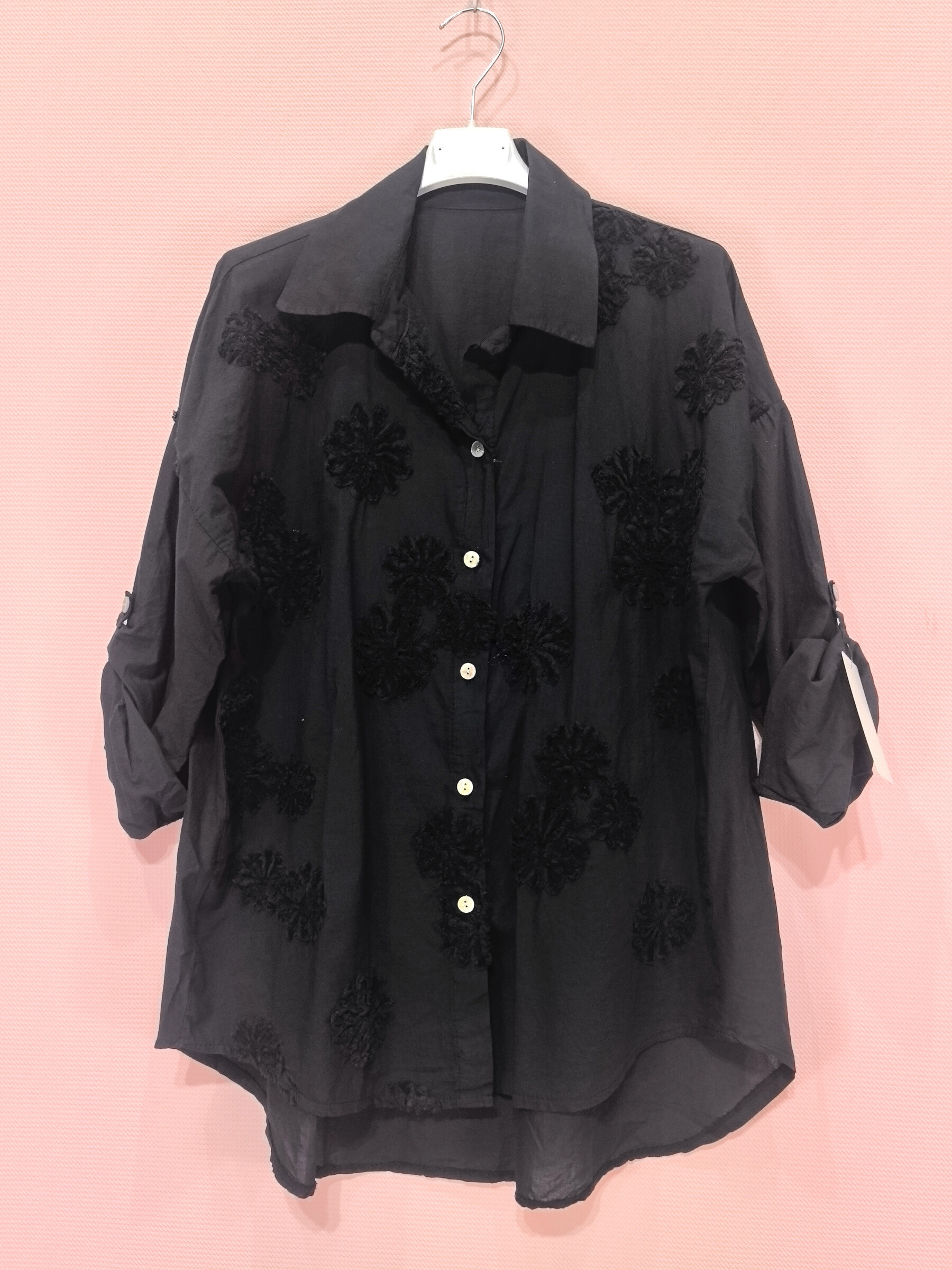 Grossiste New Sunshine - Chemise Brodée manches 3/4