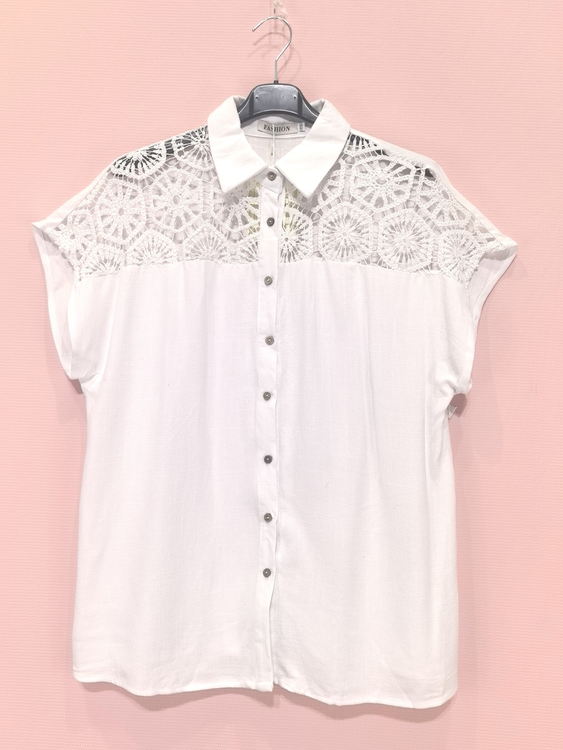 Grossiste New Sunshine - Chemise sans manche dentelle