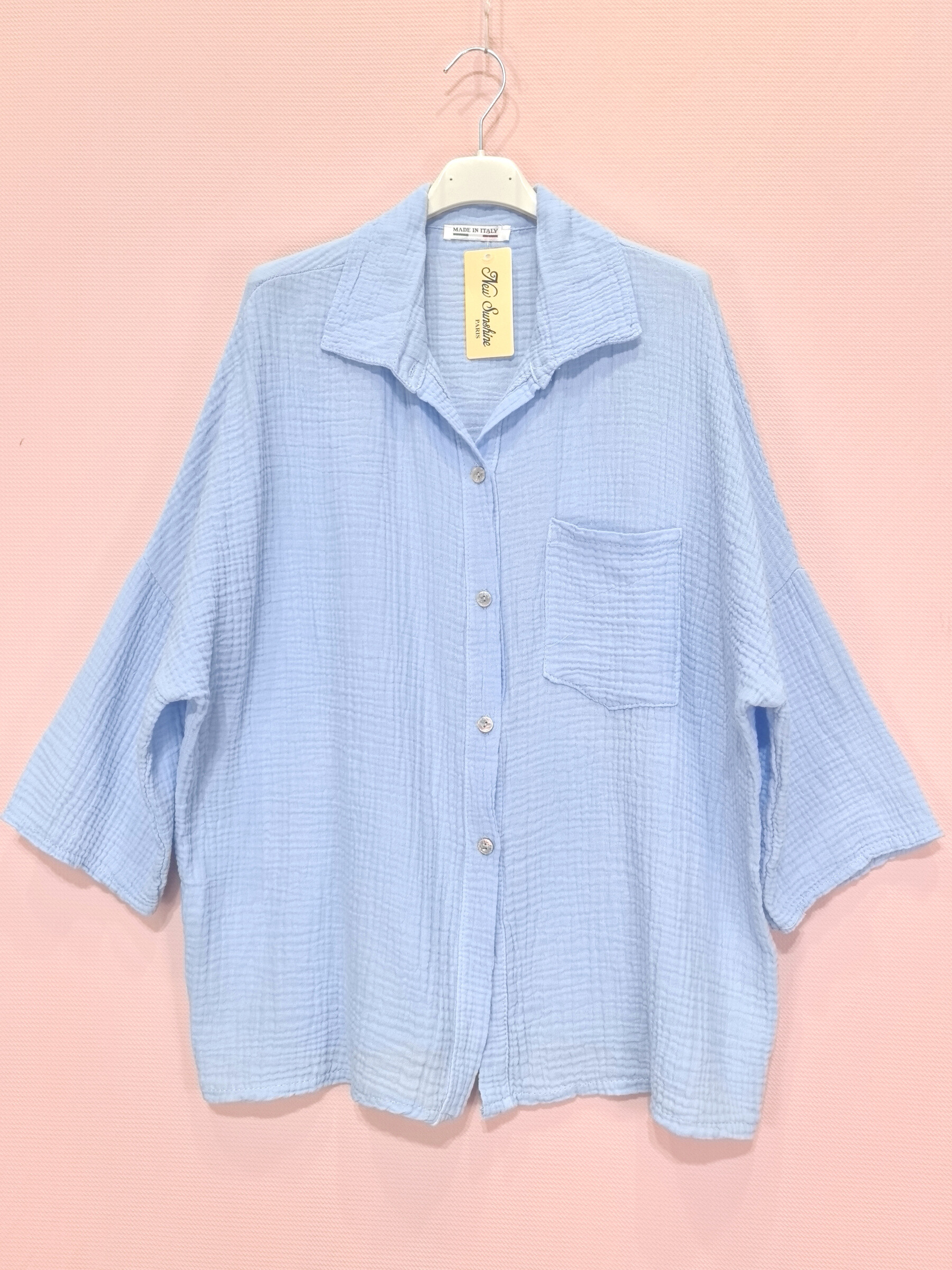 Mayorista New Sunshine - 3/4 camisa de algodón de manga