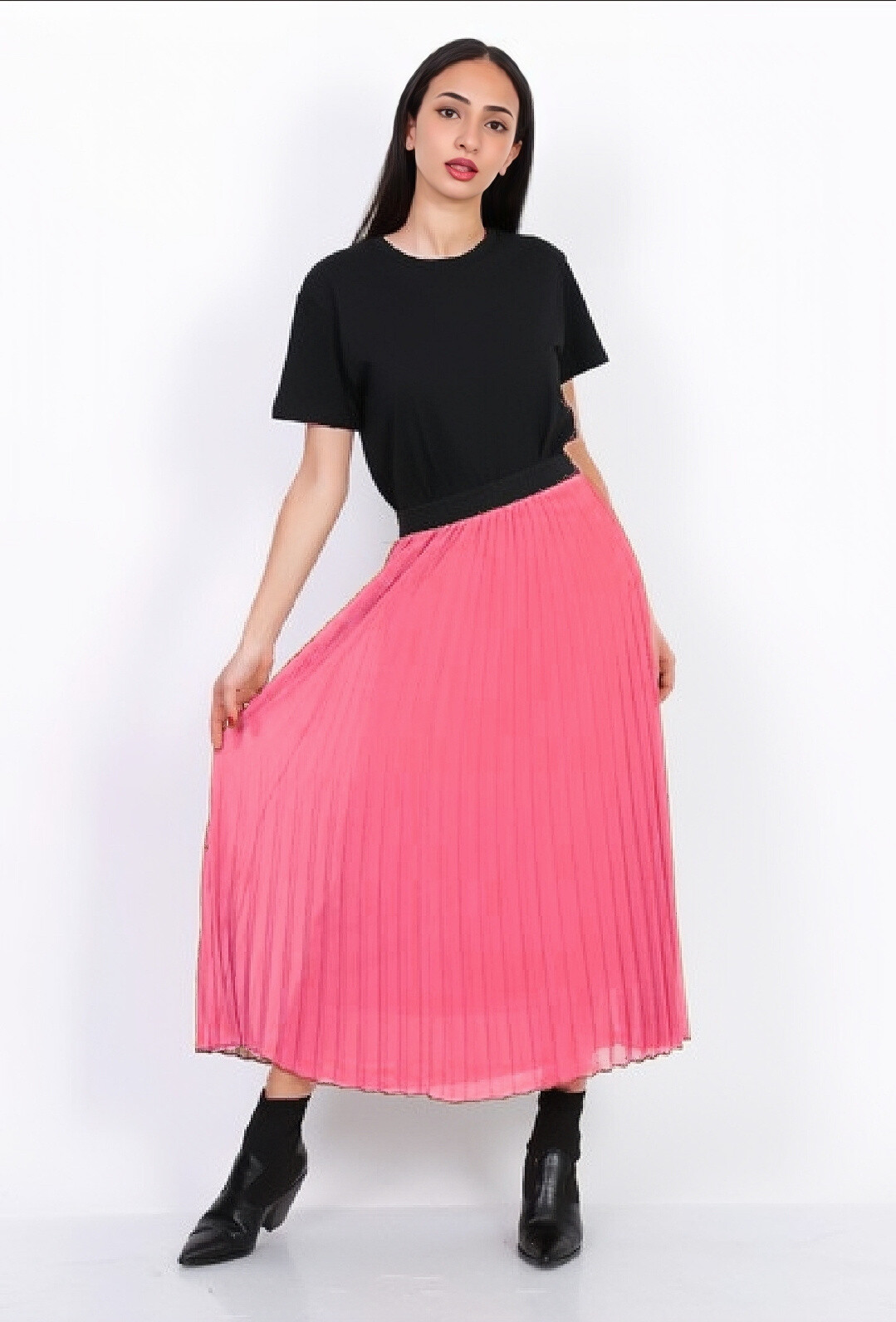 Grossiste New Sunshine - Jupe plissée en mousseline