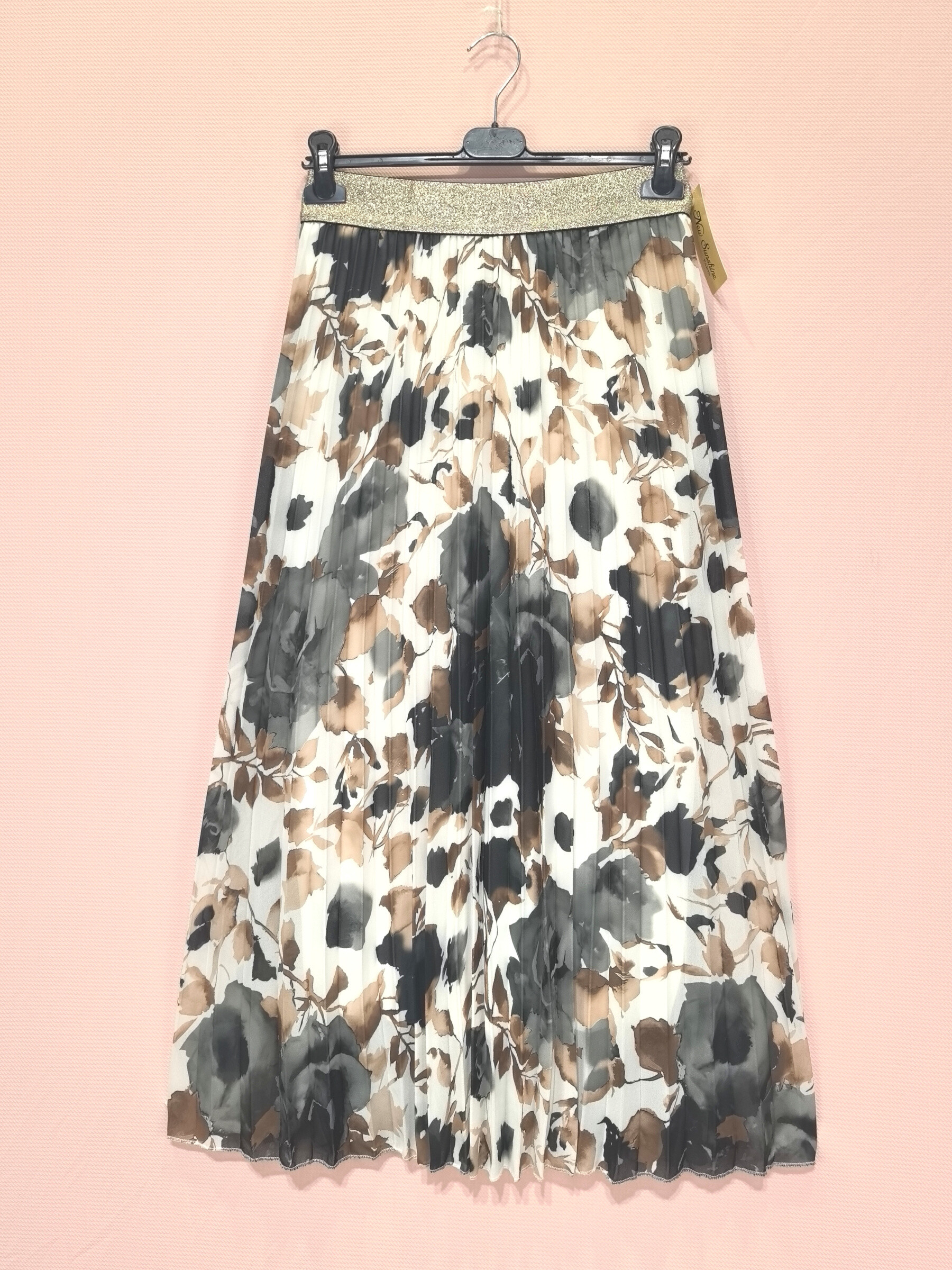 Wholesaler New Sunshine - Long printed pleated skirt
