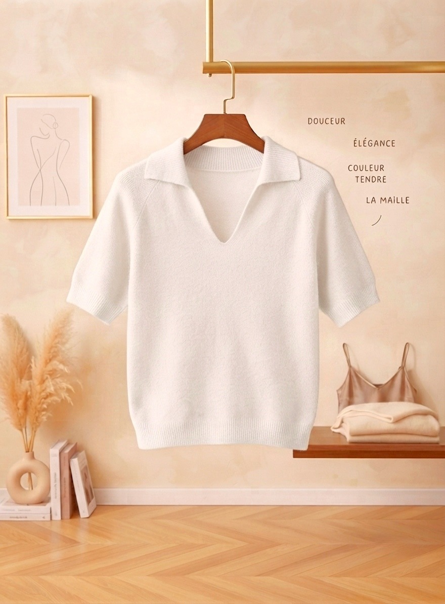 Mayorista New Sunshine - Suéter de punto con cuello polo