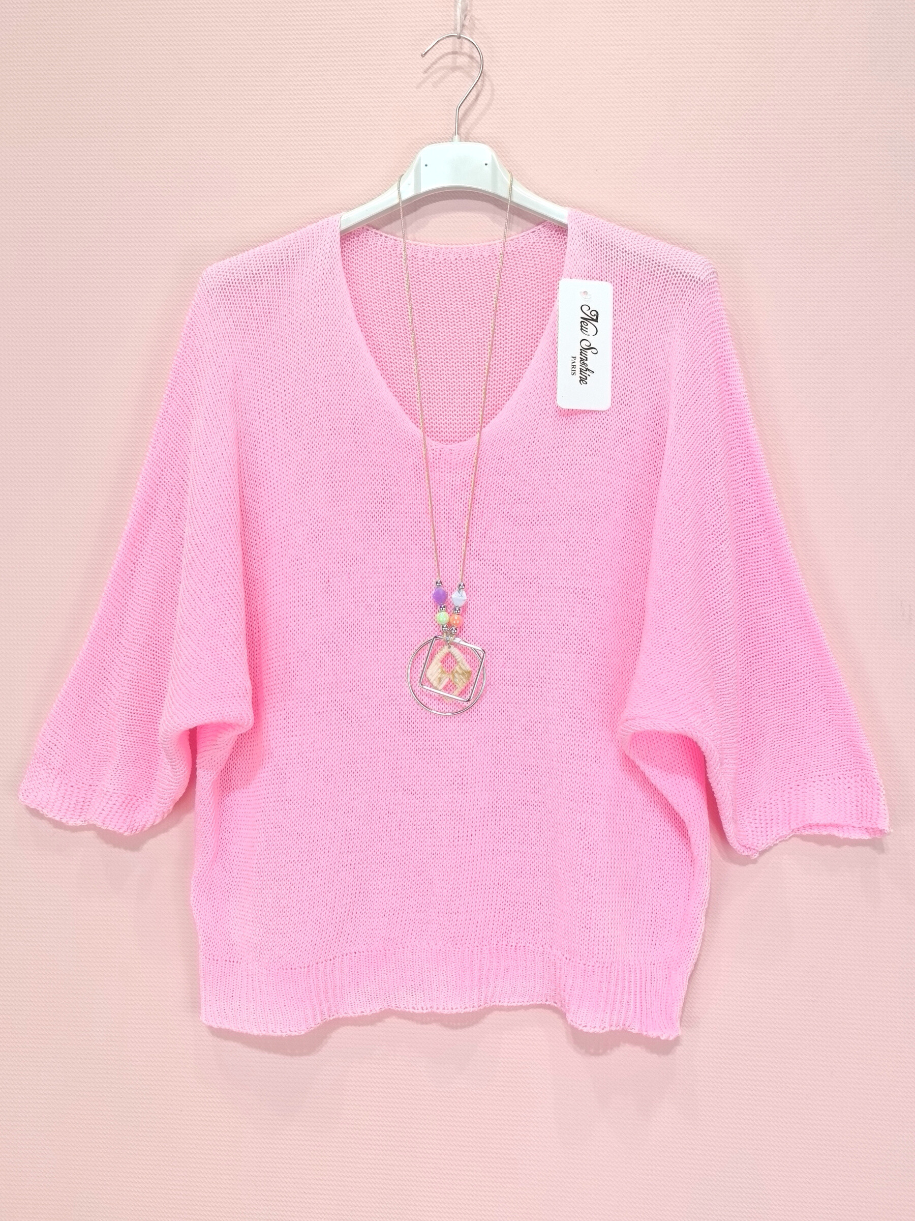 Grossiste New Sunshine - Pull léger manches chauve souris