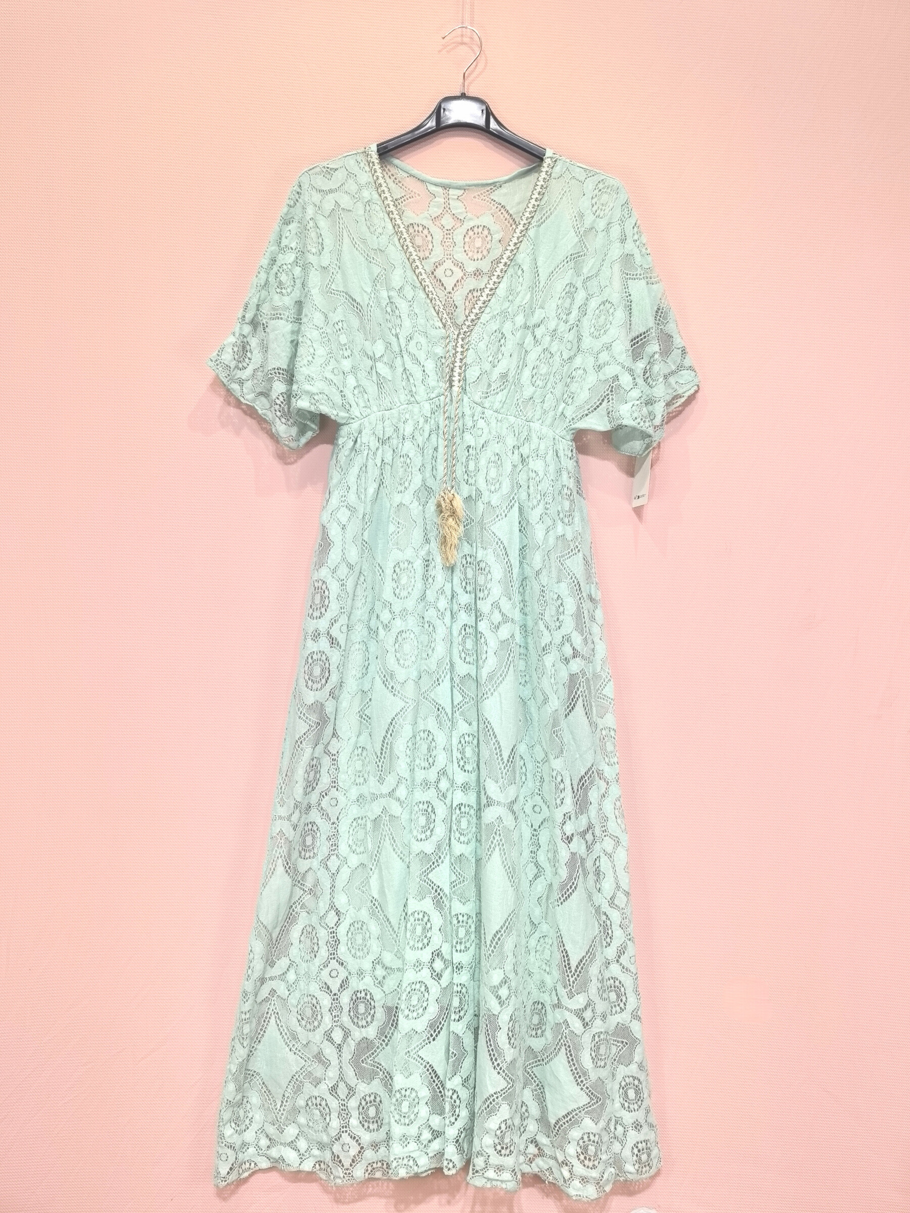 Großhändler New Sunshine - Langes Spitzenkleid