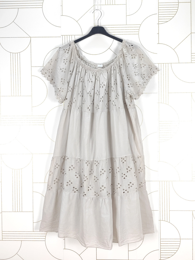 Grossiste New Sunshine - Robe broderie anglaise avec doublure