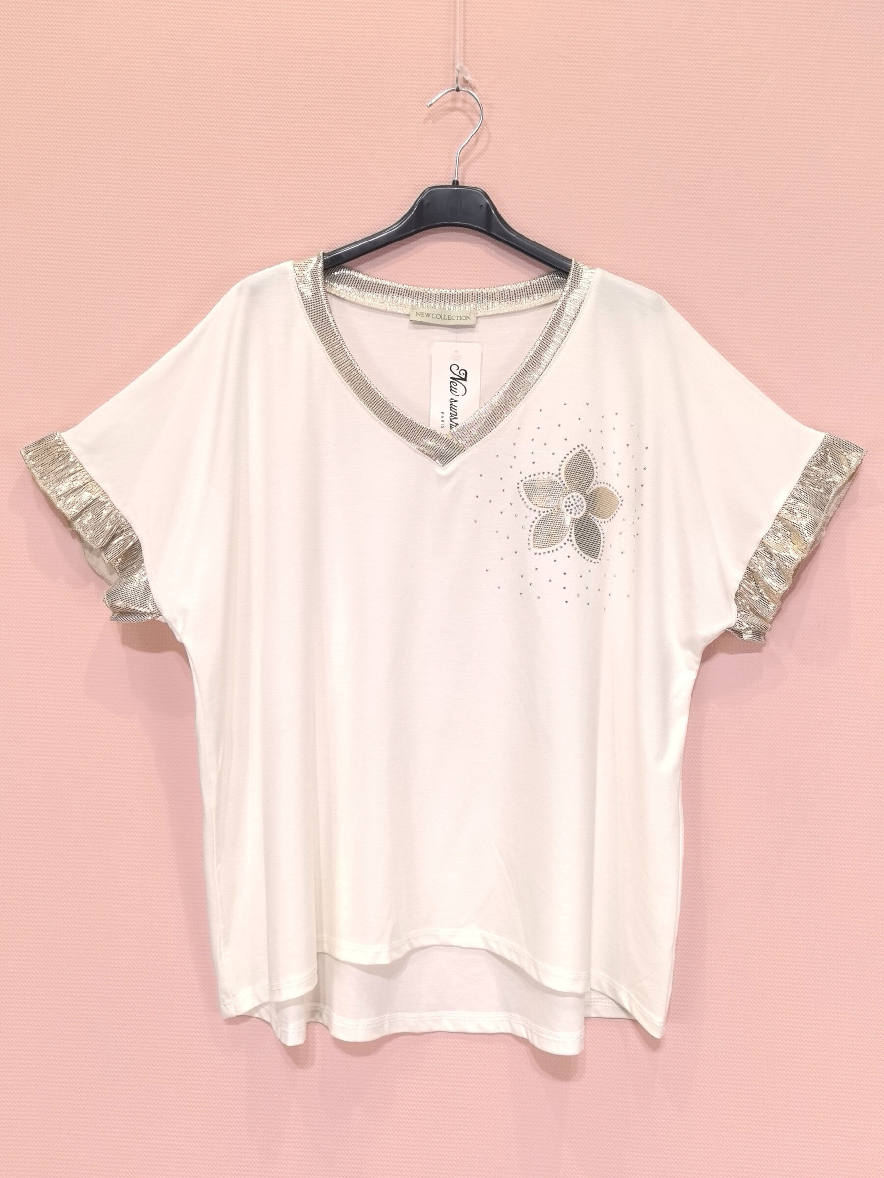 Grossiste New Sunshine - T-shirt col v