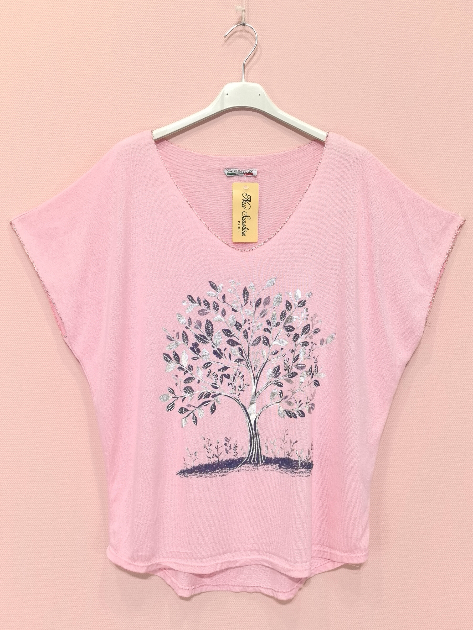 Grossiste New Sunshine - T-shirt col v oversize