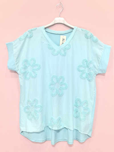 Grossiste New Sunshine - T-shirt brodé Grossiste New Sunshine - T-shirt brodé