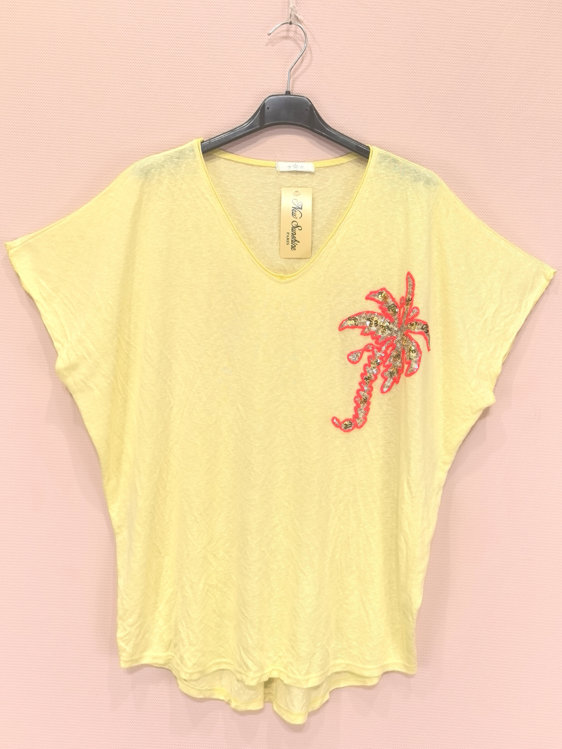 Wholesaler New Sunshine - Ample battish t-shirt with a embroidered pattern