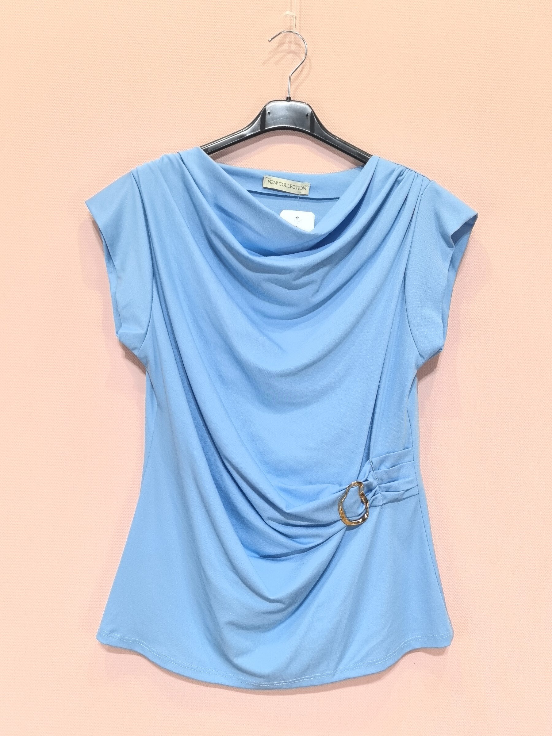Grossista New Sunshine - Top drappeggiato con anello decorativo