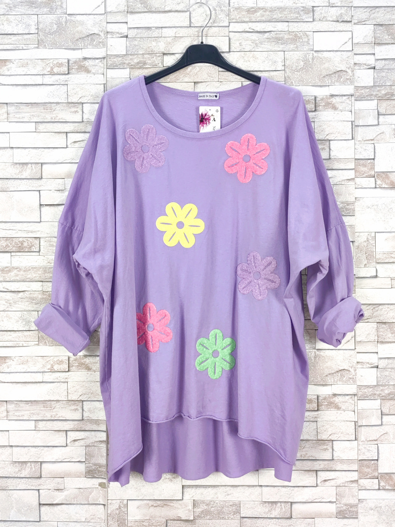 Grossiste New Sunshine - Tunique oversize fleur