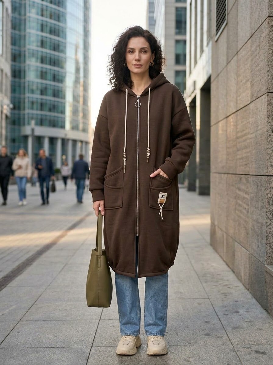 Großhändler New Sunshine - Lange Kapuzenjacke