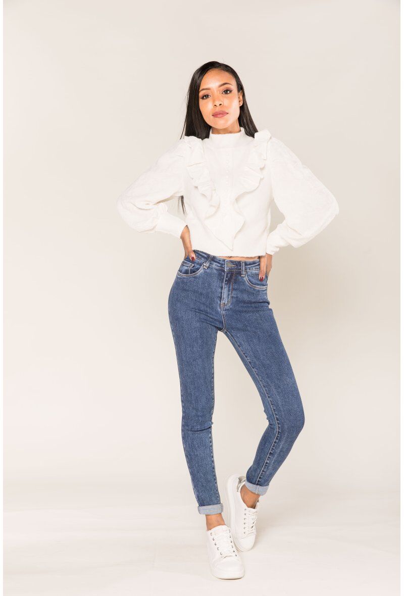 Großhändler Nina Carter - Röhrenjeans mit hoher Taille