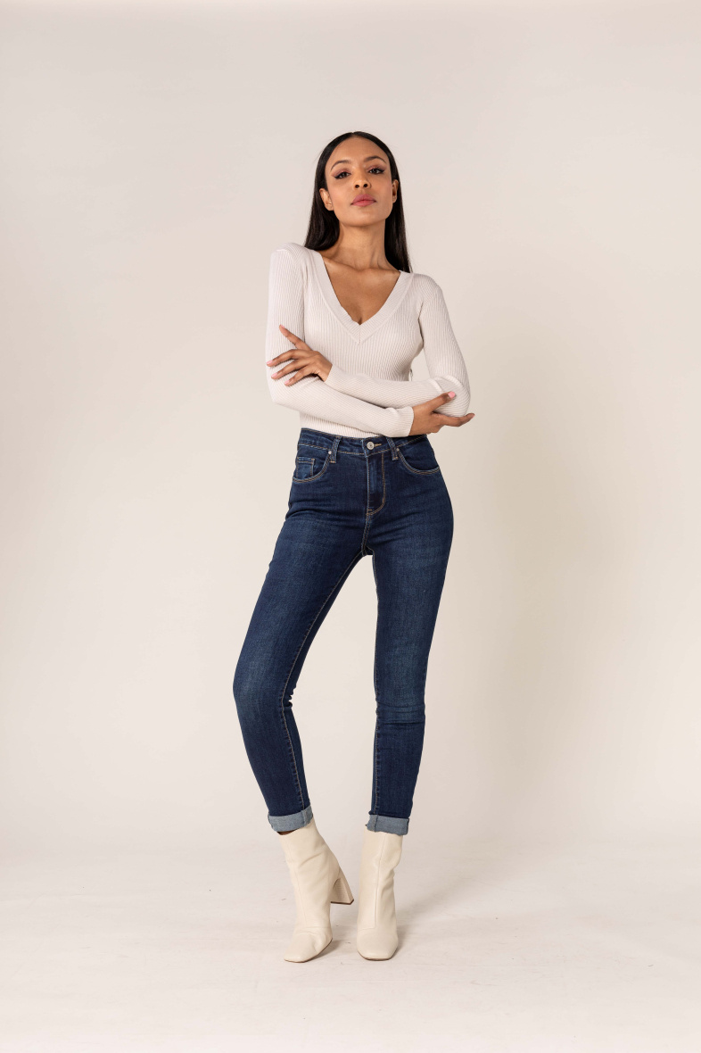 Großhändler Nina Carter - Slim-Jeans mit hoher Taille
