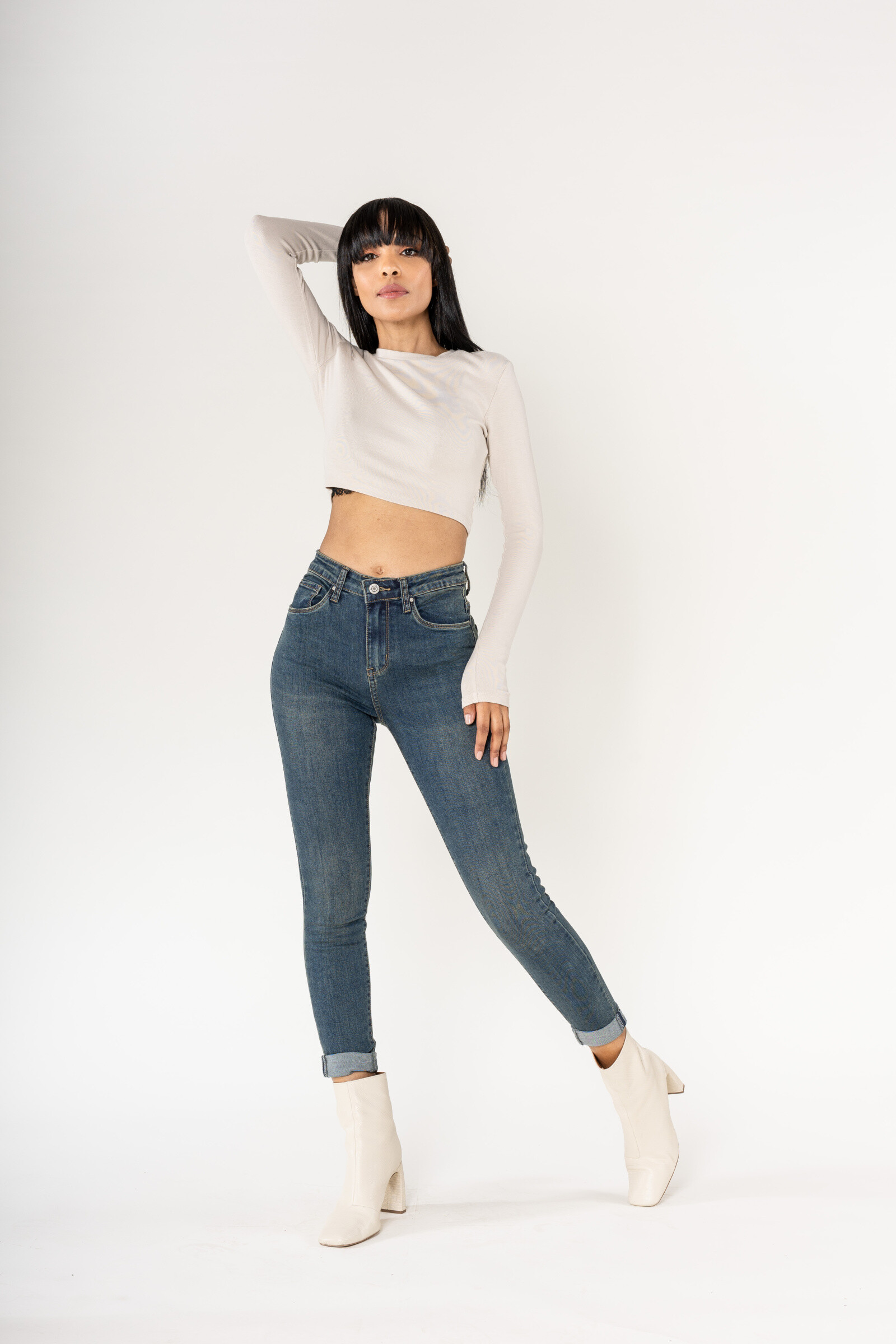 Grossista Nina Carter - Jeans slim a vita alta