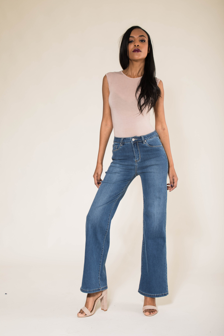 Grossista Nina Carter - Pantaloni a zampa in cotone