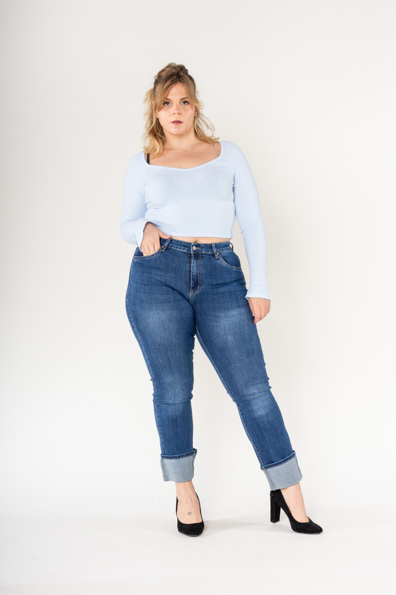 Grossista Nina Carter - Jeans con polsini larghi