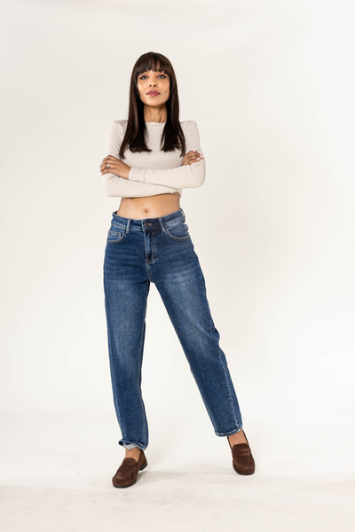 Großhändler Nina Carter - Ballon-Jeans mit gestepptem Futter Nina Carter J260 Großhändler Nina Carter - Ballon-Jeans mit gestepptem Futter Nina Carter J260