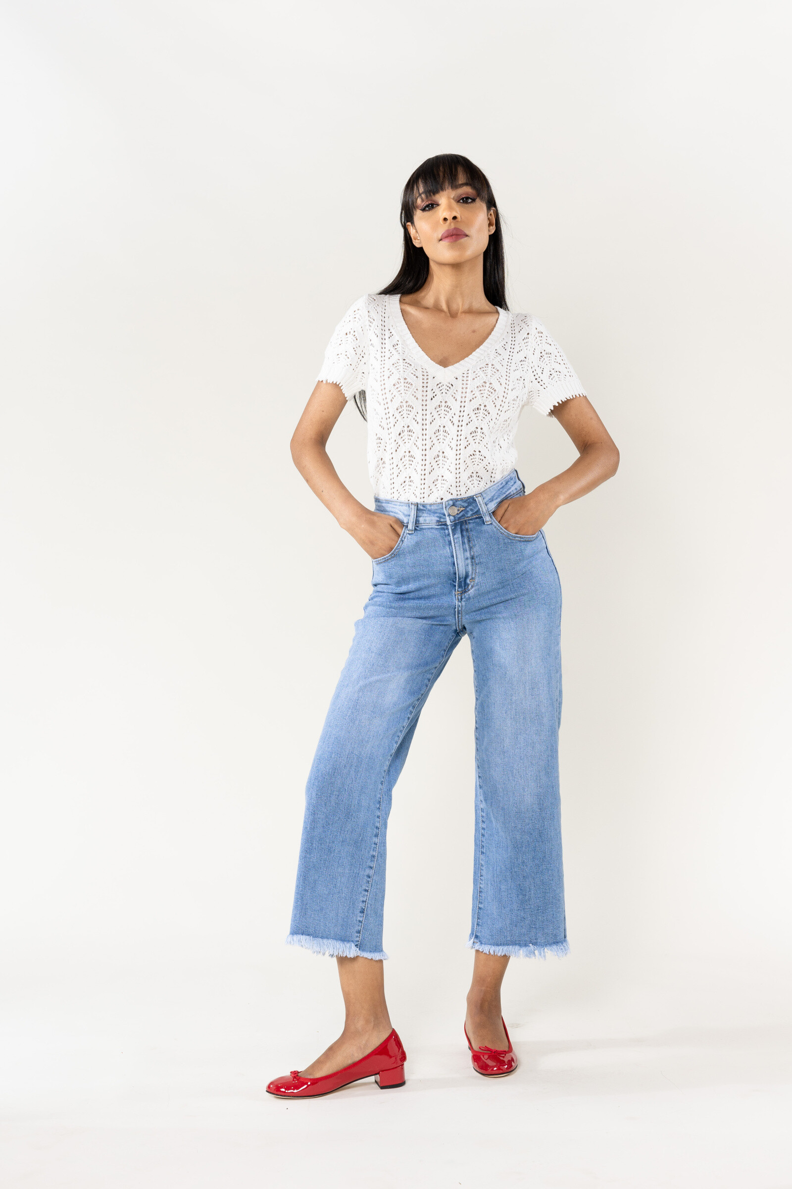 Wholesaler Nina Carter - Cropped flare jeans