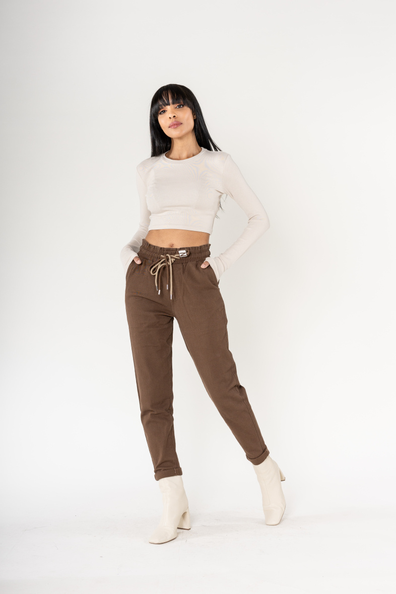Grossiste Nina Carter - Pantajogg élastiqué à la taille confortable