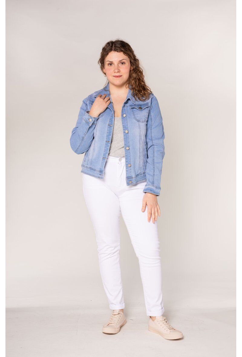 Großhändler Nina Carter - Jeansjacke in Übergröße