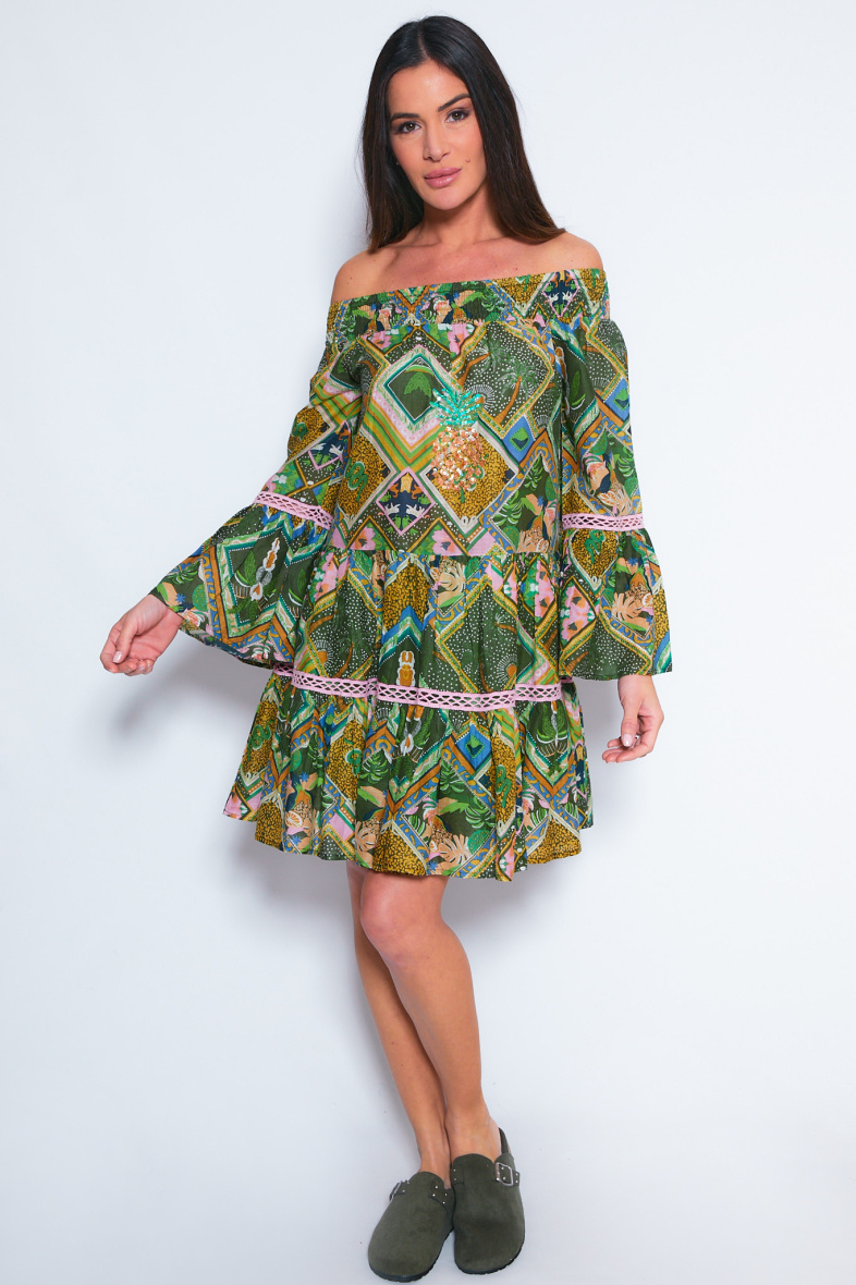 Wholesaler NJ Couture - Printed Dress