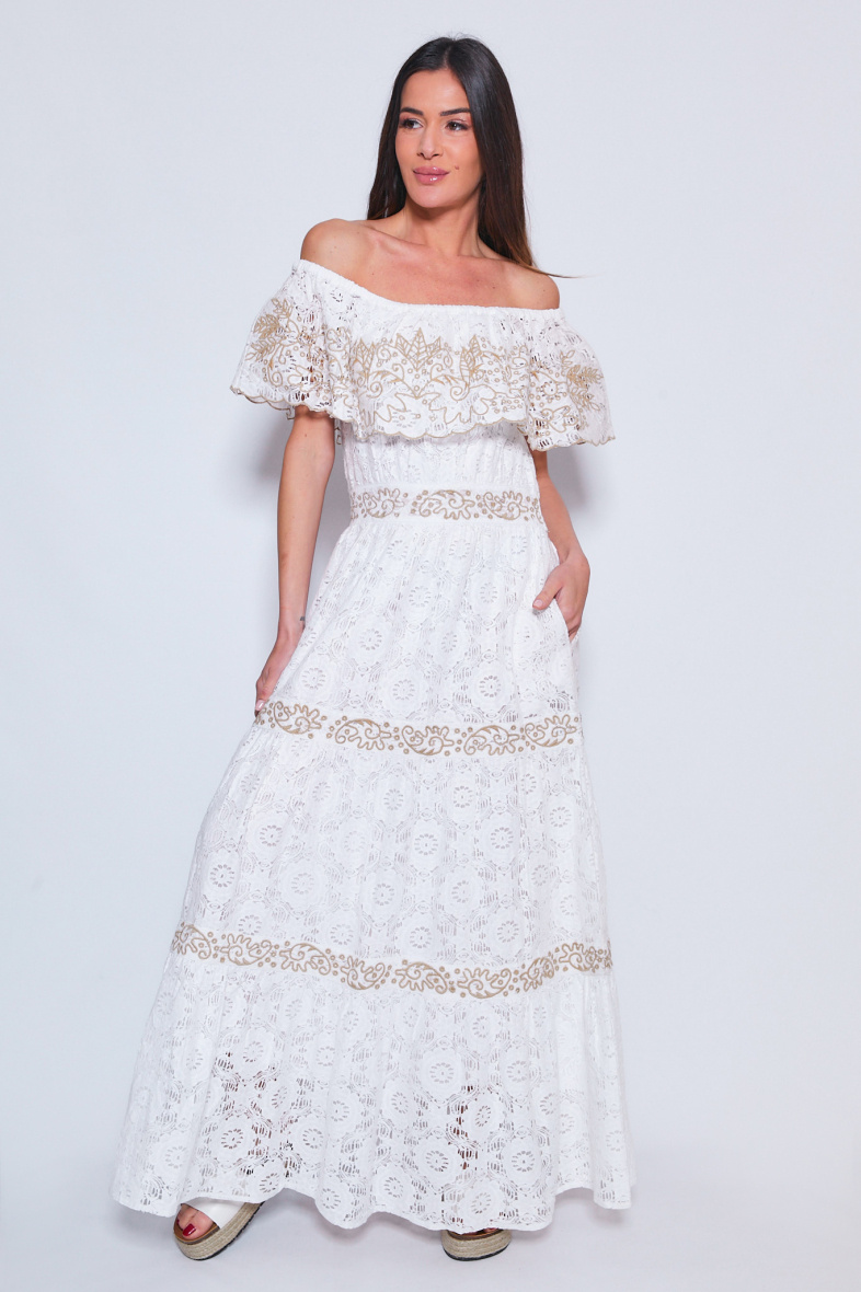 Wholesaler NJ Couture - Dress with Embroidery
