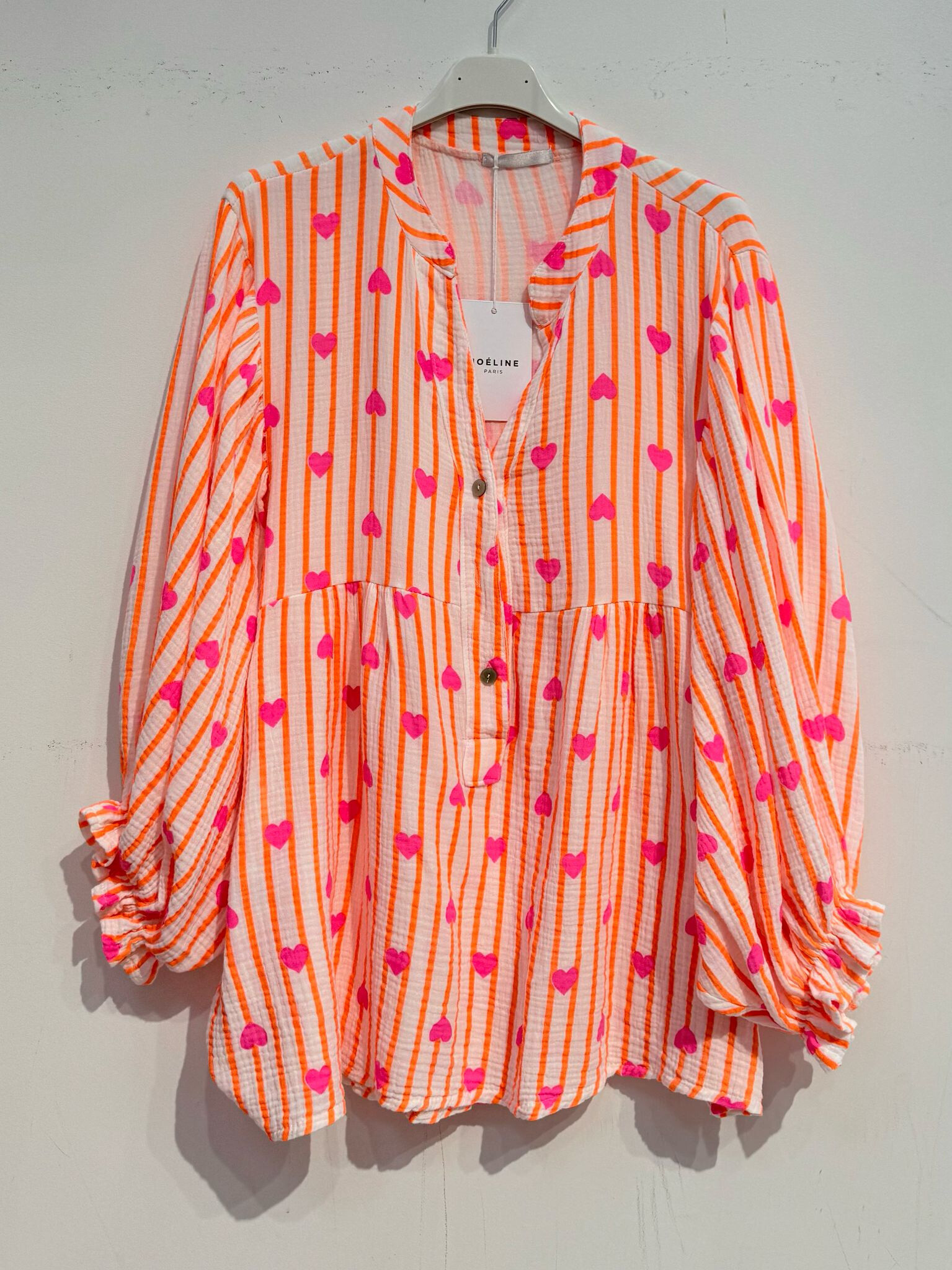 Grossiste Noéline - Blouse imprimée en gaze de coton