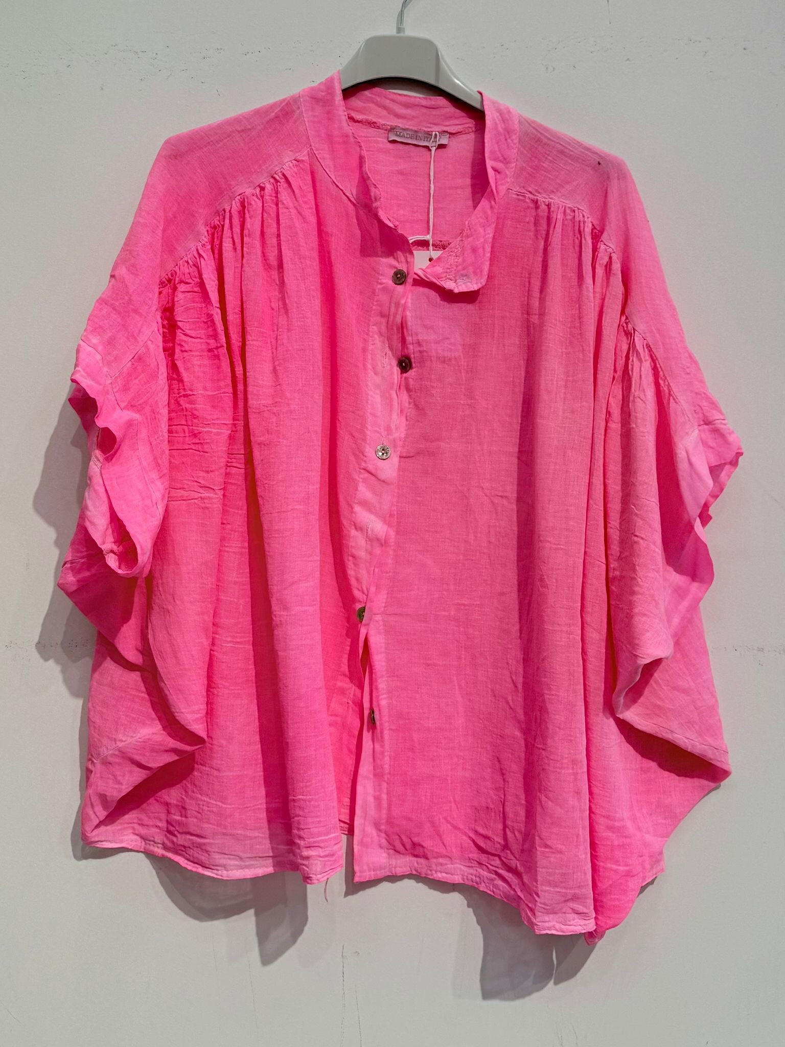 Grossiste Noéline - Blouse en voile de coton manches courtes