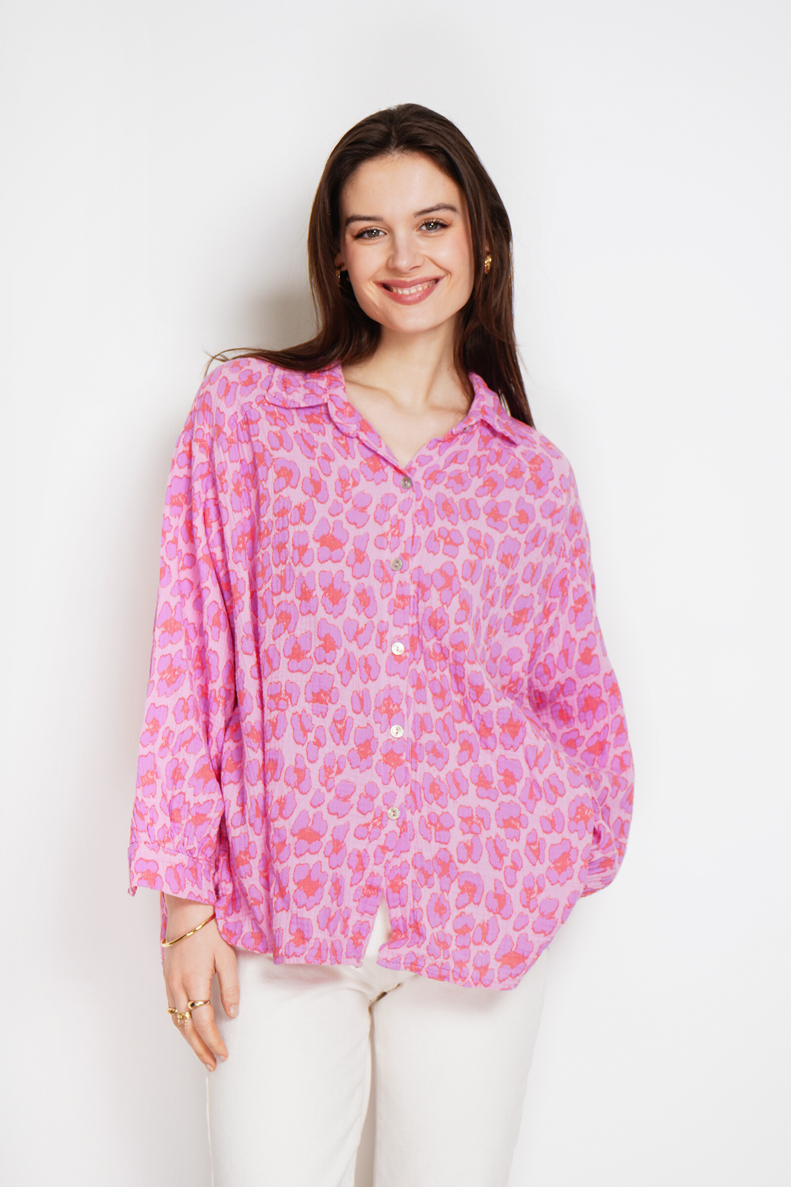 Mayorista Noéline - Camisa estampada de algodón