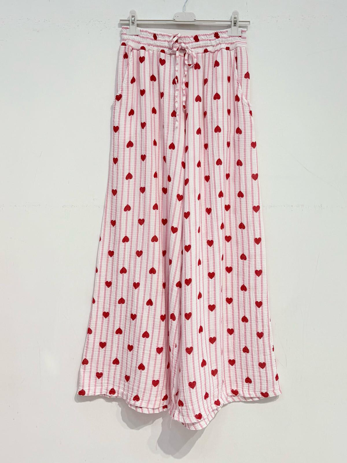 Grossiste Noéline - Pantalon imprimée en gaze de coton