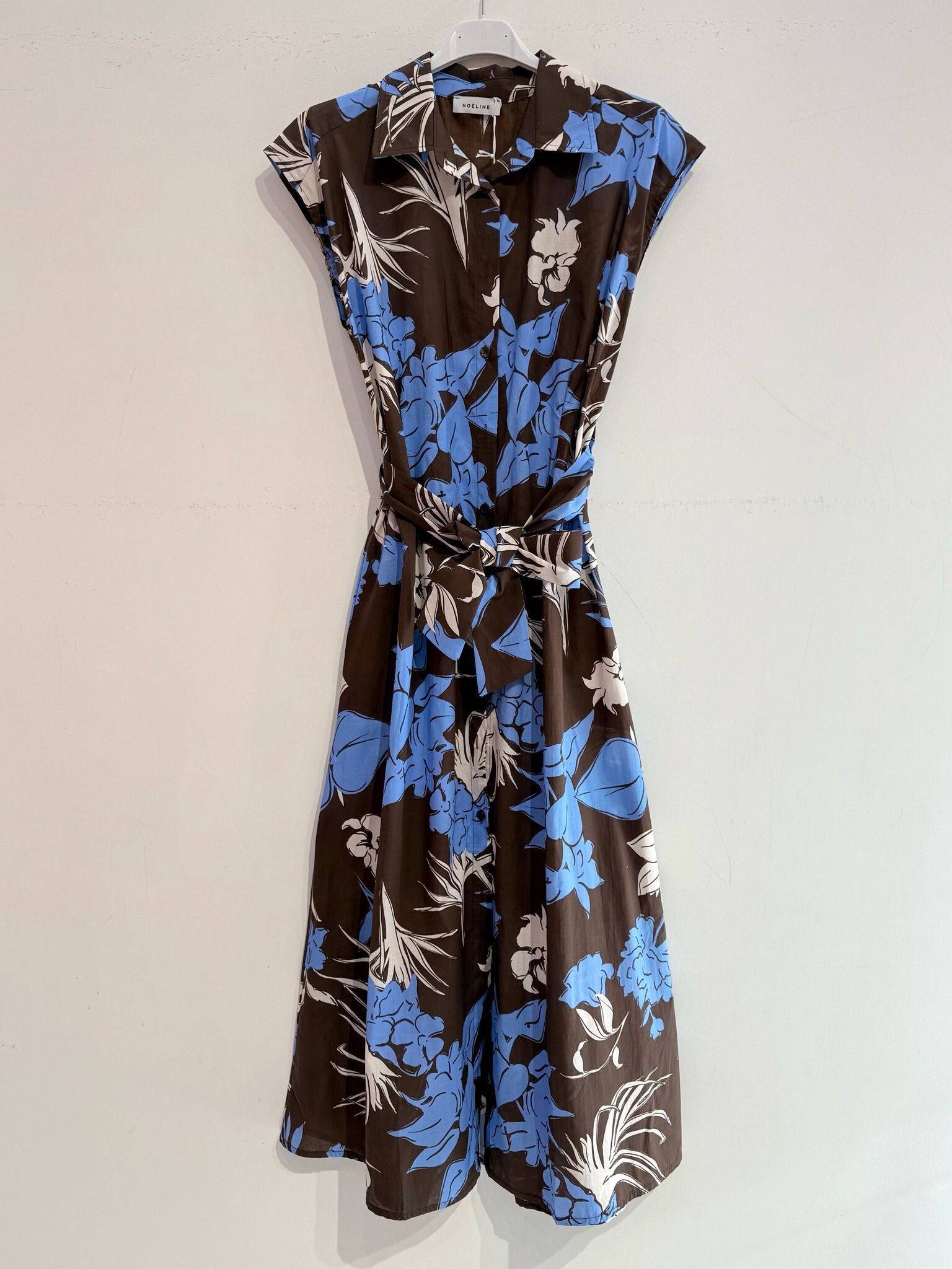 Großhändler Noéline - Langes Kleid in Baumwollsegel gedruckt