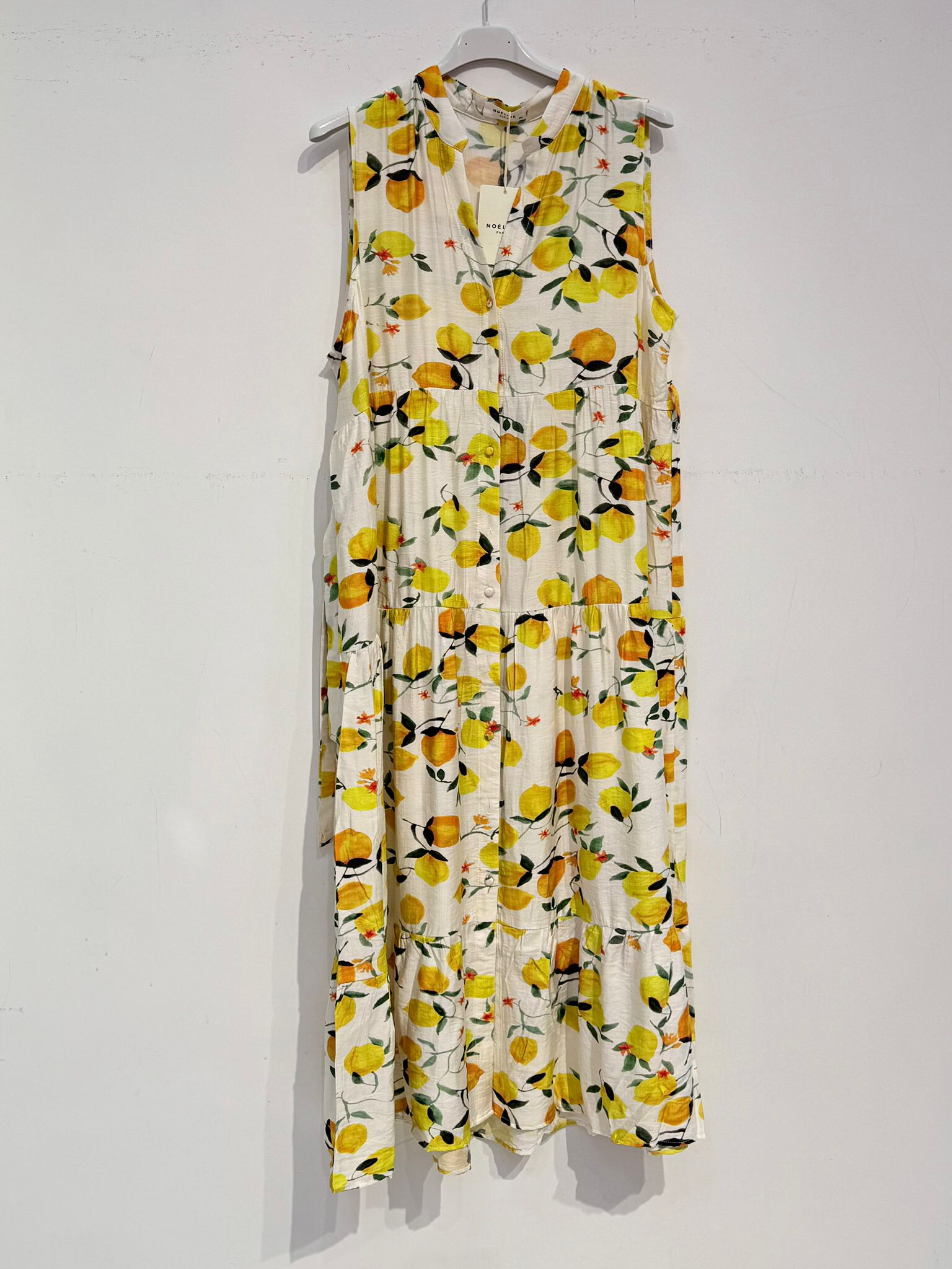 Großhändler Noéline - Lang gedrucktes "Zitronen" -Kleid