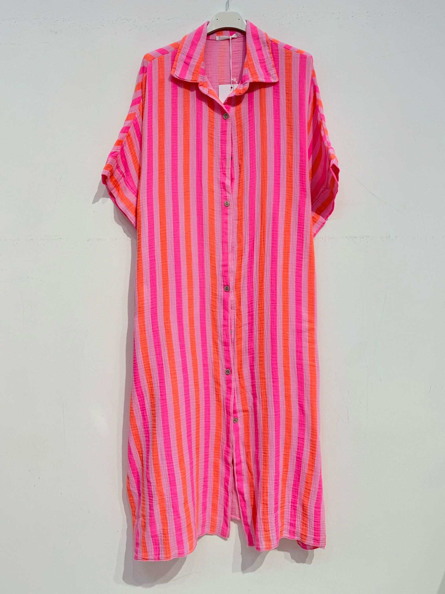 Wholesaler Noéline - Cotton gauze shirt dress