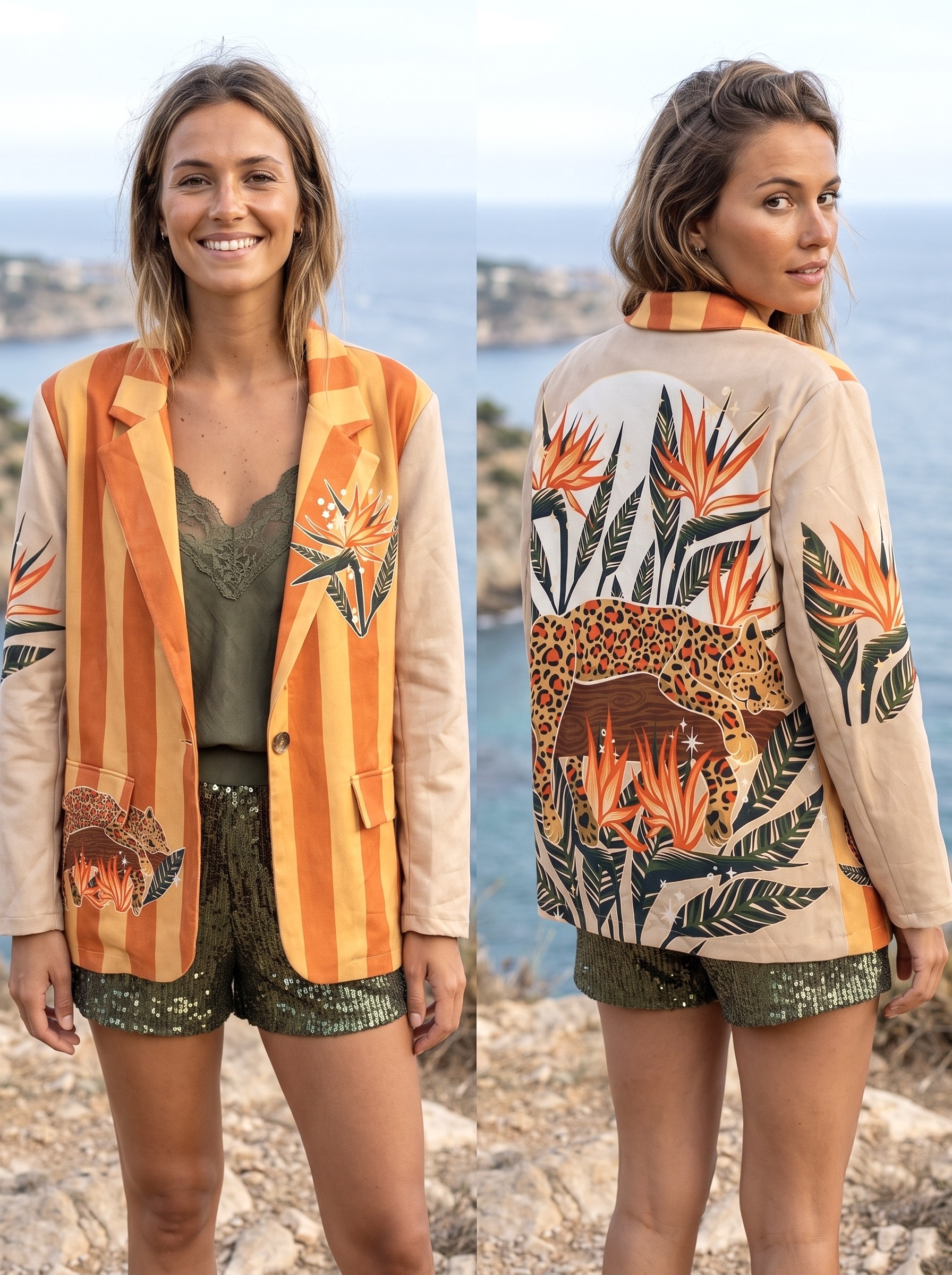 Grossista NOS - Blazer in camoscio stampato