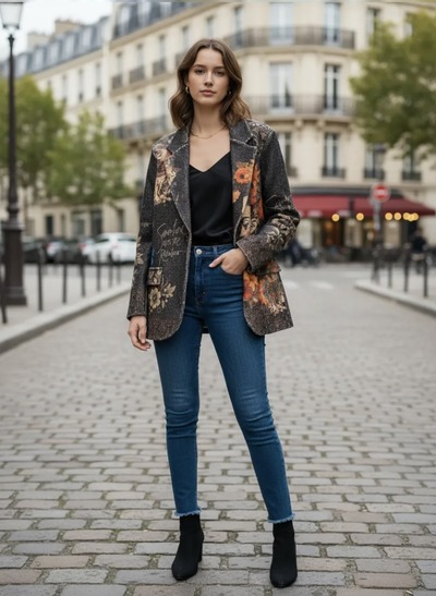 Grossiste NOS - veste de costume imprimé en tissu bouclé Grossiste NOS - veste de costume imprimé en tissu bouclé