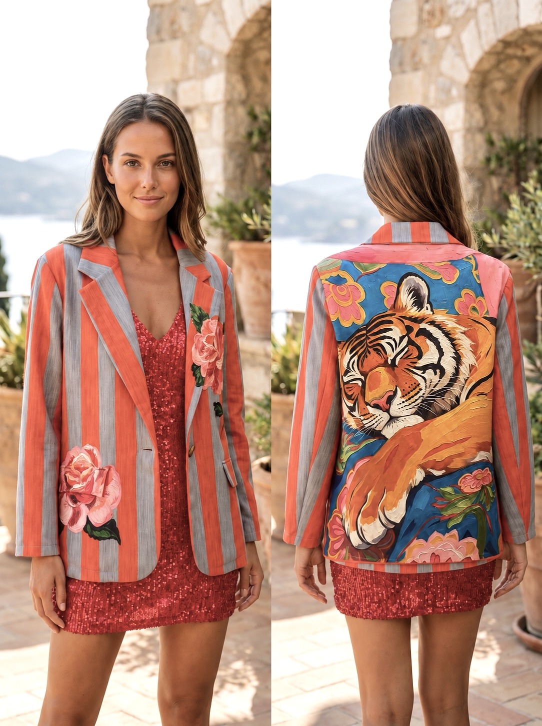 Grossista NOS - Blazer in camoscio stampato