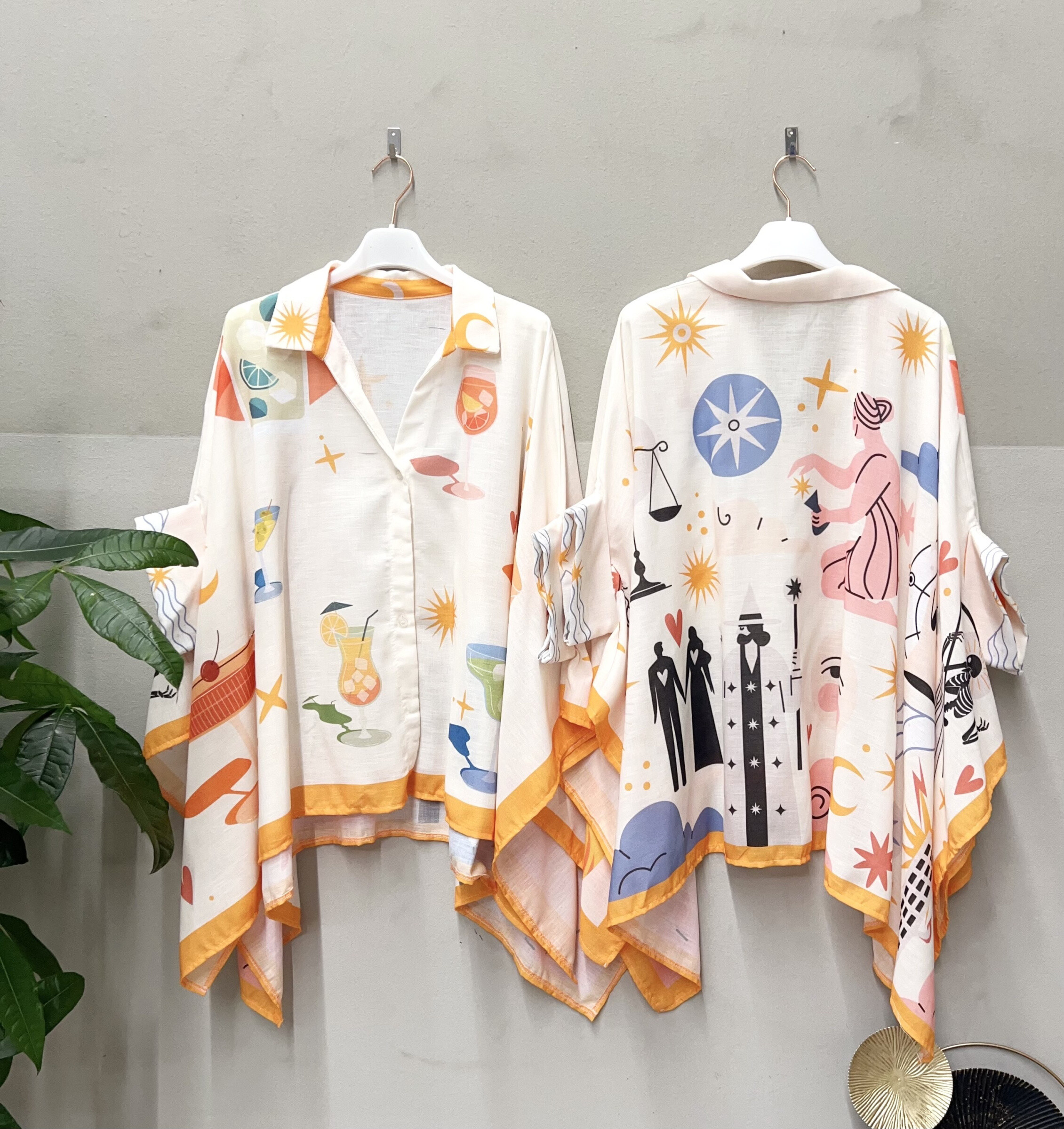 Mayorista NOS - Camisa poncho estampada